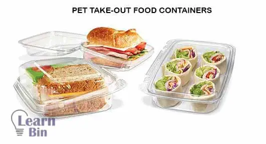 PET take out food containers