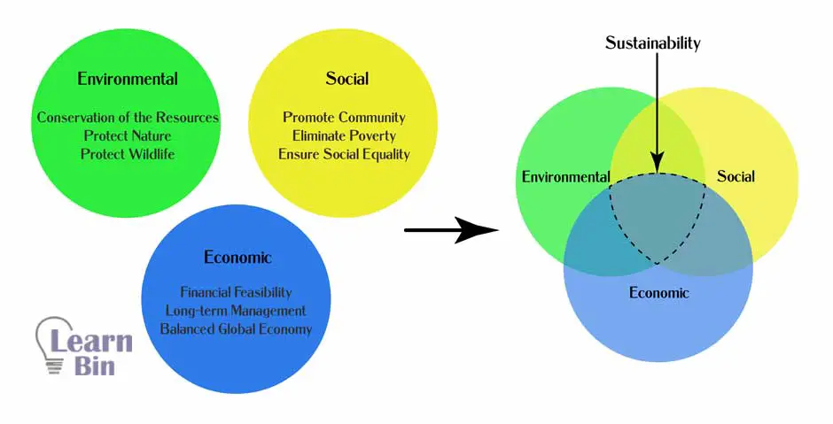 The three pillars of sustainability