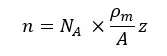 Number density of electrons (n) 