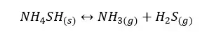 Ammonium hydrogen sulfide dissociation - NH4SH = NH3 +H2S