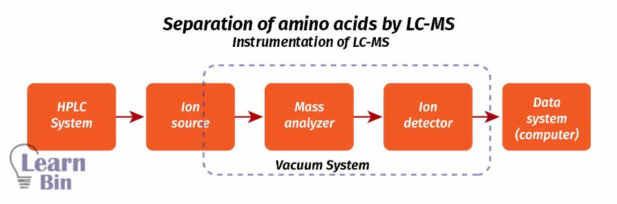 Separation of amino acids by LC-MS - instrumentation of LC-MS