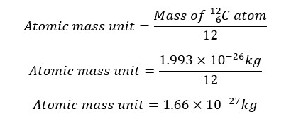 Mass calculation of atoms eq 01