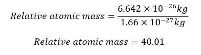 Mass calculation of atoms eq 03