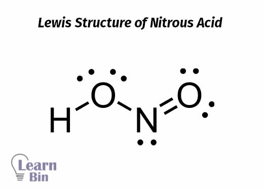 Lewis structure of nitrous acid