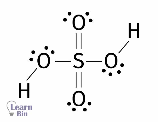 Lewis structure of sulfuric acid