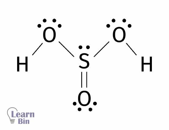 Lewis structure of sulfurous acid