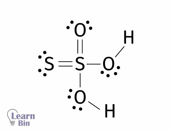 Lewis structure of thiosulfuric acid