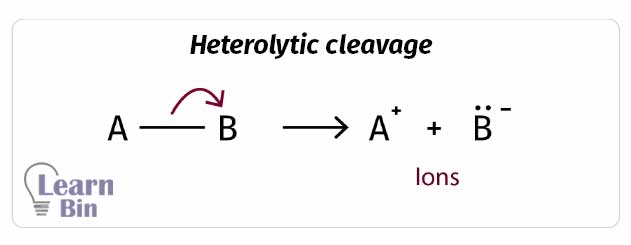 Heterolytic cleavage