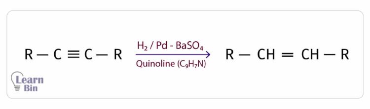 Catalytic addition of hydrogen to alkynes