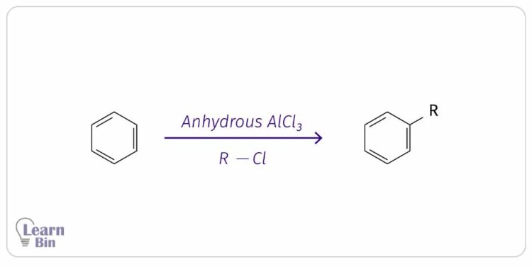 Friedel Crafts alkylation of Benzene eq 01